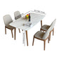 Modern Sintered Stone Dining Table Rectangular Dining Table Set with Solid Wood Base Clearhalo 'Dining Room Sets' 'Dining Tables & Seating' 'dining_room_set' 'furn' 'furn_dining_room_set' 'Furniture' 'furniture_dining_room_set' 'Kitchen & Dining Furniture' 'kitchen&dining_furn' 'kitchen' 1200x1200_96f36a3c-635d-4e07-987e-b3cdf5fd0f3c