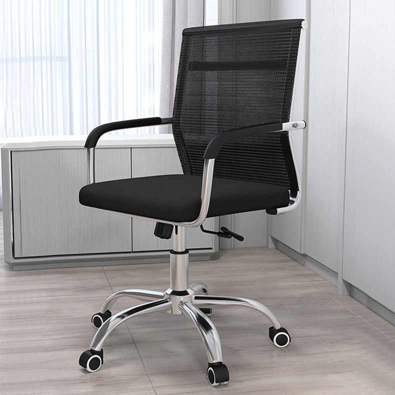 Modern Arms Included Chair with Wheels Mid-Back Mesh Desk Chair Clearhalo 'furn' 'furn_office_chair' 'Furniture' 'Office Chairs' 'Office Furniture' 'office_chair' 1200x1200_96f3d9ec-166f-488e-a0dc-29492ecdb95b