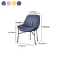 Industrial 23.6"Wide PU Leather Fixed Back Sponge Armless Chair