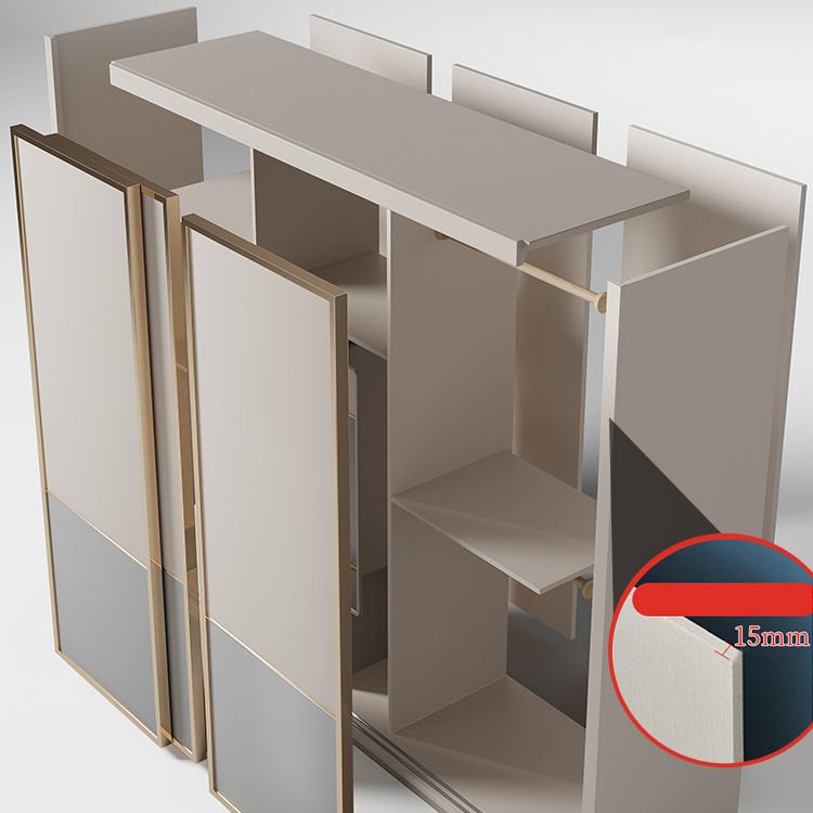 Glijdende houten garderobe kast eigentijdse garderobe armoire