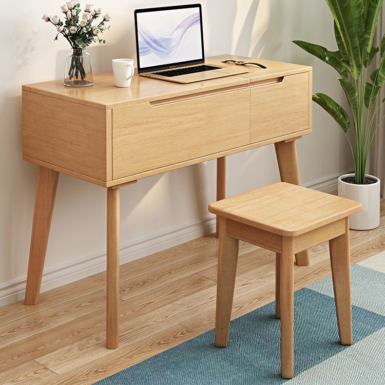 Scandinavo 29,52 "in altezza tavolo in legno massiccio Vanity con specchio