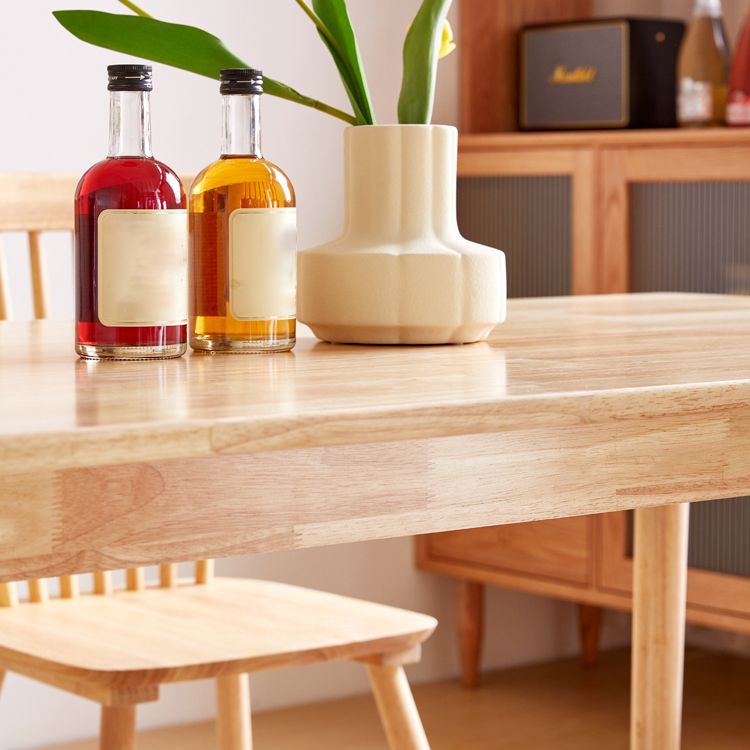 Wooden Table Set of 5/7 with Rectangle Table Modern Dining Set with Winsor Chairs for Restaurant Clearhalo 'Dining Room Sets' 'Dining Tables & Seating' 'dining_room_set' 'furn' 'furn_dining_room_set' 'Furniture' 'furniture_dining_room_set' 'Kitchen & Dining Furniture' 'kitchen&dining_furn' 'kitchen' 1200x1200_96f90653-496a-43d9-9549-fa6fb1cab532