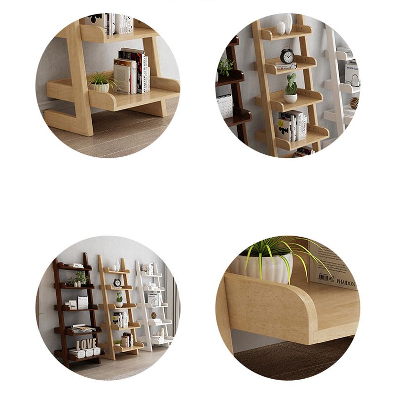 Libreria moderna in legno massiccio aperto libreria da 5-filo per soggiorno