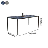 Sintered Stone Dining Table Industrial 4 Legs Base Rectangle Table for Home Clearhalo ' dining_table' 'Dining Tables & Seating' 'Dining Tables' 'furn' 'furn_dining_table' 'Furniture' 'furniture_dining_table' 'Kitchen & Dining Furniture' 'kitchen&dining_furn' 'kitchen' 'kitchen_dining_table' 1200x1200_96fb7048-2c28-457e-870e-448f6a549752