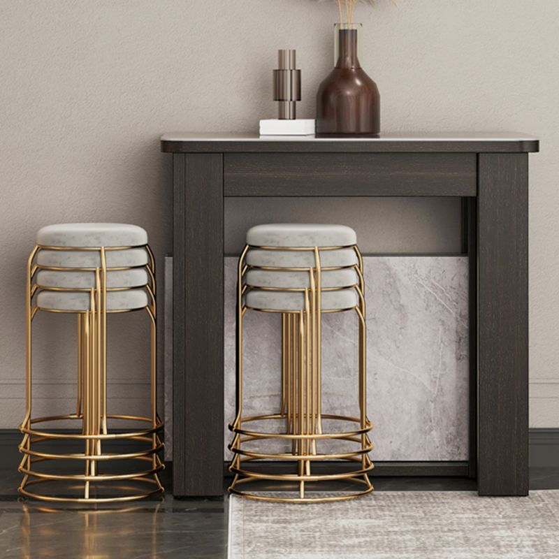 5/7/9 PCs tavolo da dinette a forma di rettangolo contemporaneo con sedia senza braccia