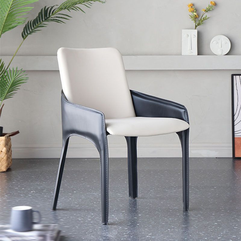 Modern Style Arm Chair Faux Leather Dining Chair for Dining Room Clearhalo 'Dining Chairs' 'Dining Tables & Seating' 'dining_chair' 'furn' 'furn_dining_chair' 'Furniture' 'furniture_dining_chair' 'Kitchen & Dining Furniture' 1200x1200_97025e41-22ae-4388-8866-74caee1c6f83