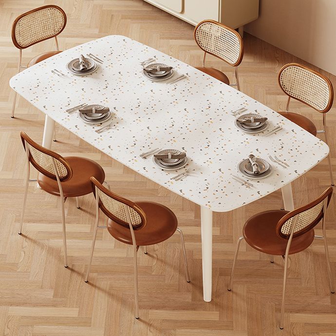 Modern Stone White Dining Table Ash Wood Base for Dining Room Clearhalo 'Dining Tables & Seating' 'Dining Tables' 'dining_table' 'furn' 'furn_dining_table' 'Furniture' 'Kitchen & Dining Furniture' 1200x1200_970448ea-2693-4a5f-9fe4-e329f9376c61