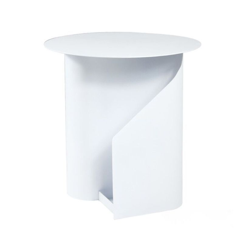 18,5 "hohe moderne mentale abstrakte Seitentisch Rundendend -Tisch mit Lagerung