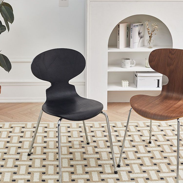 Industrial Style Metal Dining Chair Home Solid Back Armless Side Chair Clearhalo ' kitchen&dining_furn' 'Dining Chairs' 'Dining Tables & Seating' 'dining_chair' 'furn' 'furn_dining_chair' 'Furniture' 'furniture_dining_chair' 'Kitchen & Dining Furniture' 'kitchen' 1200x1200_97070c35-4e75-4b58-b3ad-f5937e9b3465