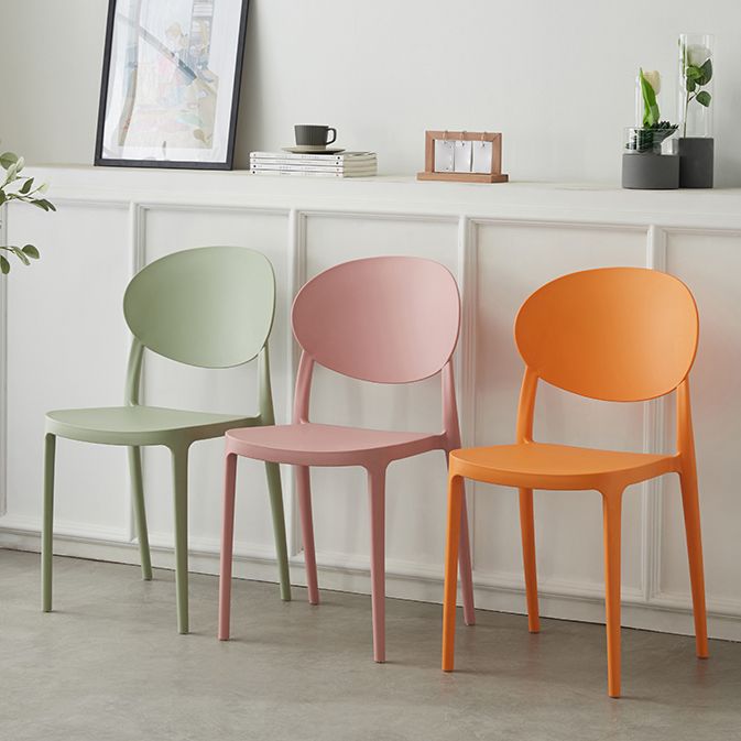 Plastic Open Back Side Chair Scandinavian Stackable Armless Dining Chairs Clearhalo ' kitchen&dining_furn' 'Dining Chairs' 'Dining Tables & Seating' 'dining_chair' 'furn' 'furn_dining_chair' 'Furniture' 'furniture_dining_chair' 'Kitchen & Dining Furniture' 'kitchen' 1200x1200_9707ac44-87a2-46b8-a85a-753f9373cf52