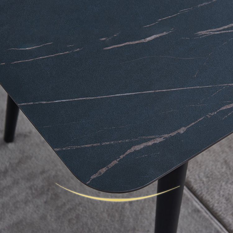 Metal Industrial Rectangle Dining Table Black Sintered Stone Table with 4 Legs Clearhalo ' dining_table' 'Dining Tables & Seating' 'Dining Tables' 'furn' 'furn_dining_table' 'Furniture' 'furniture_dining_table' 'Kitchen & Dining Furniture' 'kitchen&dining_furn' 'kitchen' 'kitchen_dining_table' 1200x1200_9709f367-5944-4392-ac98-cb0296e0872c