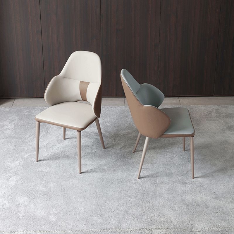 Minimalist Design Arm Leather Dining Chairs Solid Back Chairs for Home Use Clearhalo 'Dining Chairs' 'Dining Tables & Seating' 'dining_chair' 'furn' 'furn_dining_chair' 'Furniture' 'furniture_dining_chair' 'Kitchen & Dining Furniture' 1200x1200_970ba2f0-e99e-4925-9267-d4c8f6d867e7