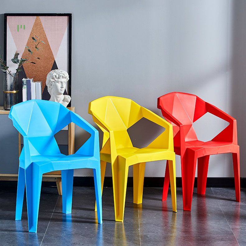 Modern Style Stackable Chairs Dining Arm Chair with Plastic Legs for Kitchen Clearhalo ' kitchen&dining_furn' 'Dining Chairs' 'Dining Tables & Seating' 'dining_chair' 'furn' 'furn_dining_chair' 'Furniture' 'furniture_dining_chair' 'Kitchen & Dining Furniture' 'kitchen' 1200x1200_970bf70c-159b-47bc-95d0-92446e6d7b0d