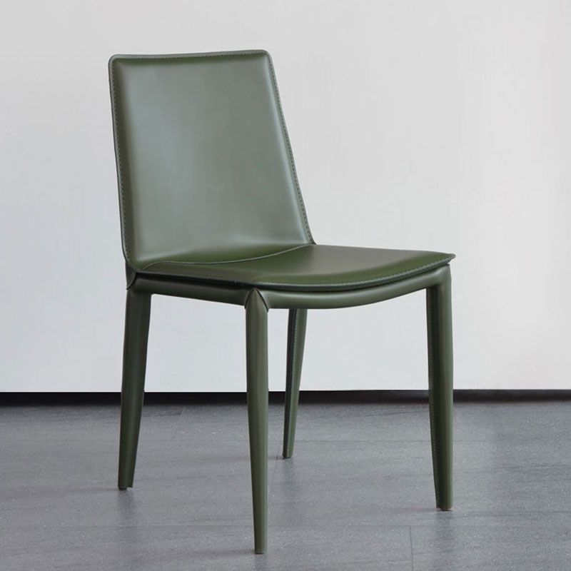 Contemporary Leather Dining Chair Armless Metal Dining Chairs for Restaurant Use Clearhalo ' kitchen&dining_furn' 'Dining Chairs' 'Dining Tables & Seating' 'dining_chair' 'furn' 'furn_dining_chair' 'Furniture' 'furniture_dining_chair' 'Kitchen & Dining Furniture' 'kitchen' 1200x1200_970c06dc-cbad-45bb-b03f-28d46759a053