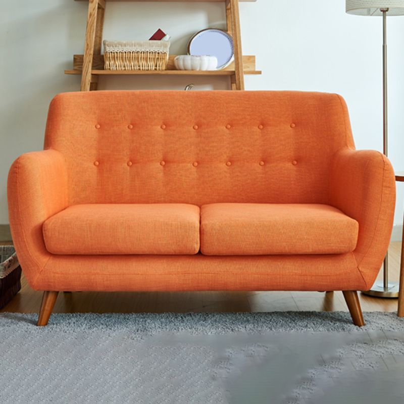 Zeitgenössischer dichtes Rückenstoff Stoff Quadrat Arm Standard Sofa