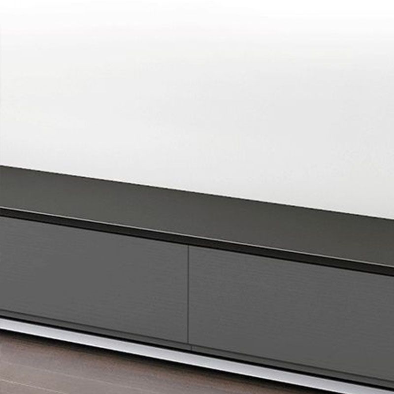 Consola de televisión de madera negra, soporte de televisión escandinava con cajones