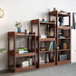 Modern Solid Wood Bookcase Open Back Standard Bookcase for Study