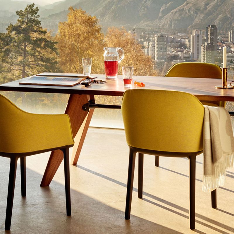 Moderno set da pranzo 1/2/3 PC con tavolo in legno di quercia e sedie in legno