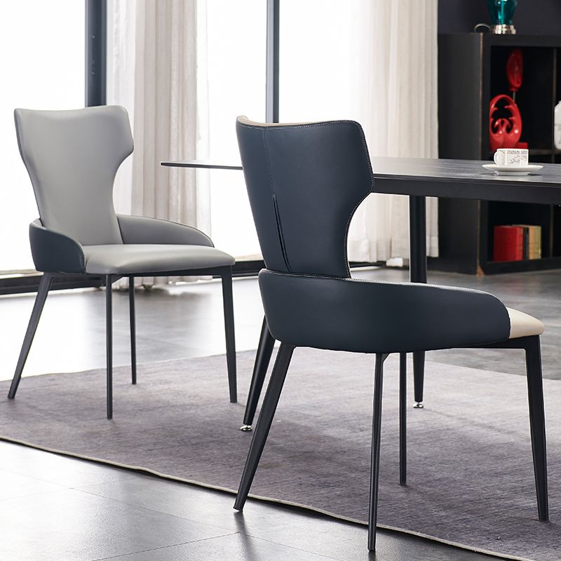 Industrial Metal Dining Room Chairs Arm PU Leather Dining Chairs for Restaurant Use Clearhalo ' kitchen&dining_furn' 'Dining Chairs' 'Dining Tables & Seating' 'dining_chair' 'furn' 'furn_dining_chair' 'Furniture' 'furniture_dining_chair' 'Kitchen & Dining Furniture' 'kitchen' 1200x1200_970ff742-77a0-4979-96c8-4a9e15055d4e