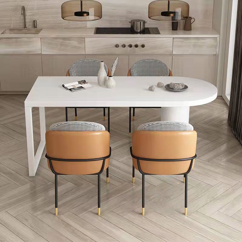 シンプルさのスタイルダイニングテーブルストーンダブルペデスタルホーム家具