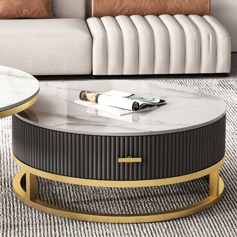 Slate Top Coffee Table Set Frame Cocktail Table with Drawers Clearhalo 'Coffee & Accent Tables' 'Coffee Tables' 'coffee_tables' 'furn' 'furn_coffee_tables' 'Furniture' 'Living Room Furniture' 1200x1200_9710c830-c741-4a4b-a13d-f9e2f01b0354