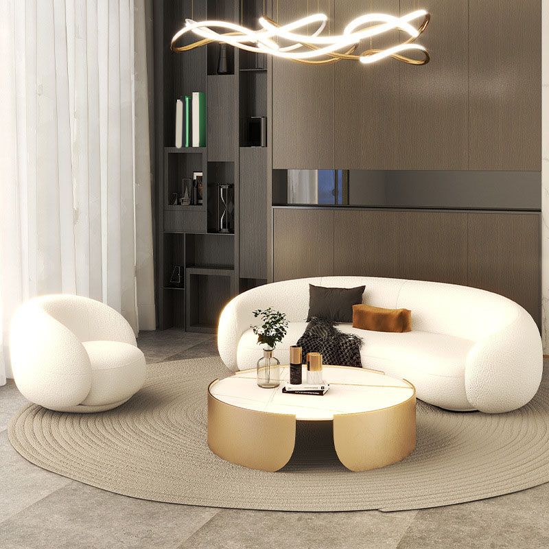 Contemporary Velvet/Wool Curved Sofa Tight Back Sofa in Gray/White Clearhalo 'furn' 'furn_sofas' 'Furniture' 'Living Room Furniture' 'Sofa' 'sofas' 1200x1200_9710e0ed-059b-448c-92d6-ce1e1be49c86