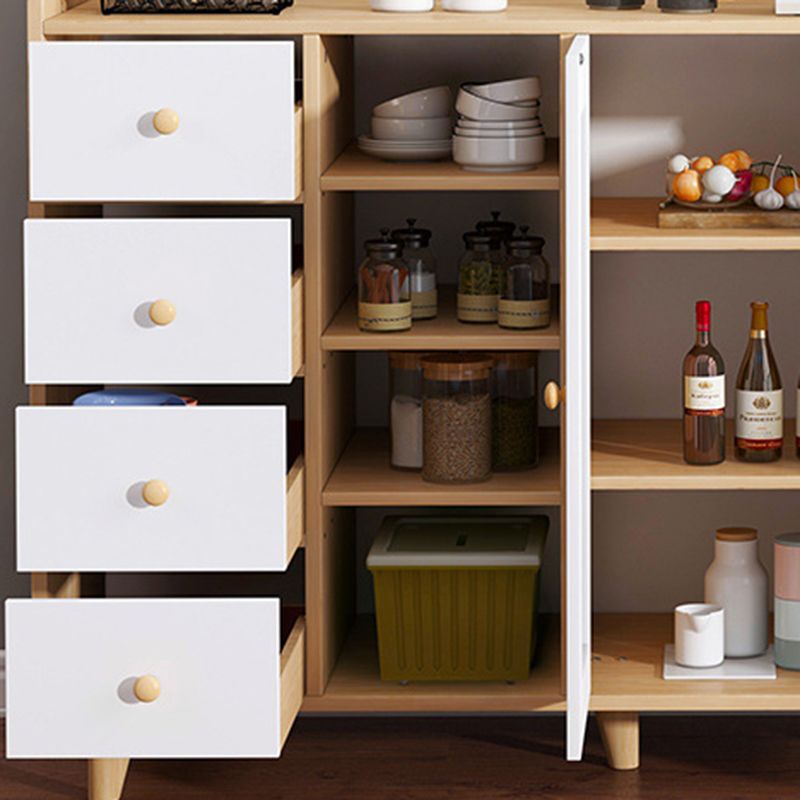 Porta di vetro Sideboard contemporanea ingegnerizzato in legno per la cucina