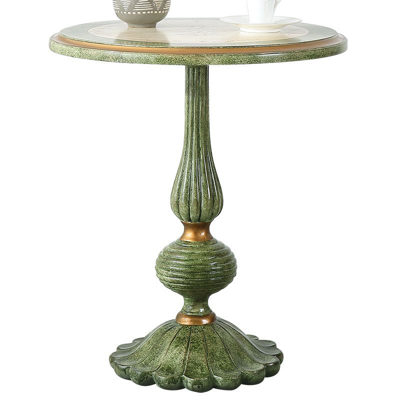 Tavolino in legno in legno in stile country francese 26.77 "tavolo da piedistallo alto