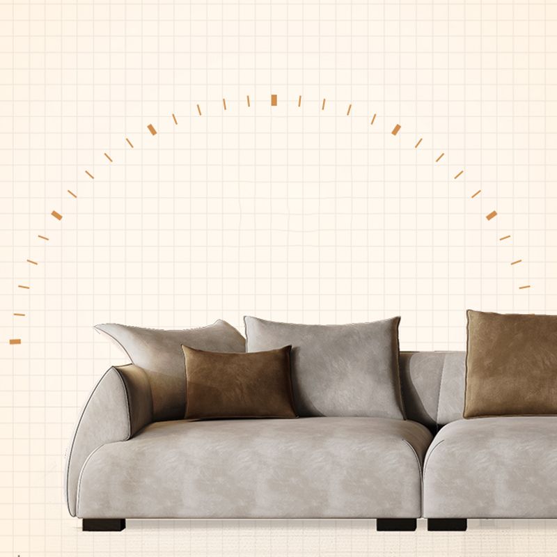 Mid-secolo moderno tessuto a forma L sezionale sezionale con cuscini