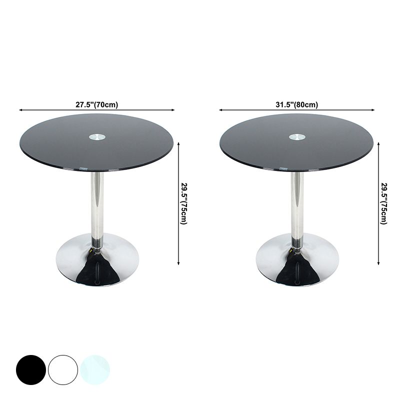 Round Tulip Base Contemporary Dining Table Three-Color Fixed Table of Glass Clearhalo ' dining_table' 'Dining Tables & Seating' 'Dining Tables' 'furn' 'furn_dining_table' 'Furniture' 'furniture_dining_table' 'Kitchen & Dining Furniture' 'kitchen&dining_furn' 'kitchen' 'kitchen_dining_table' 1200x1200_9711f971-1a85-46de-a6d5-5b440d9a880f