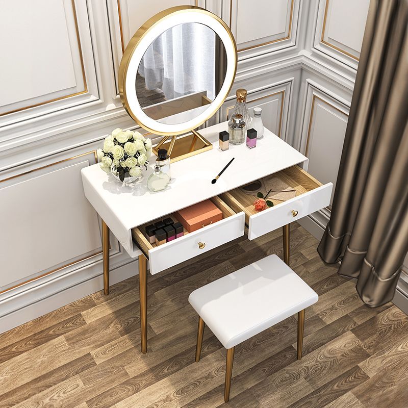 29.5 "高さウッドブルー/ホワイトメイクの引き出しと鏡付きの洗面化粧台