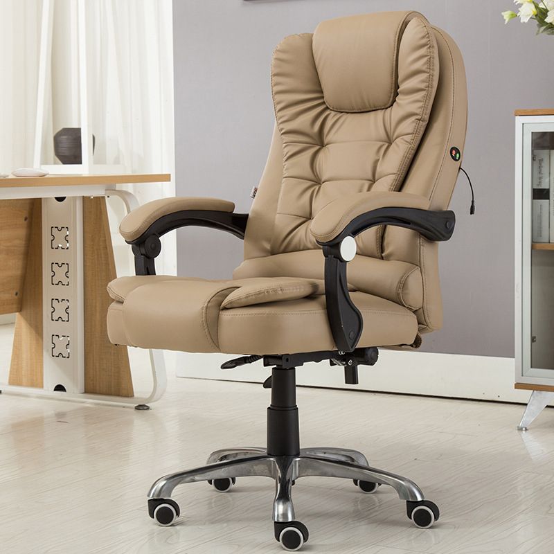 Sedia da ufficio contemporanea con base in metallo argentato Sedia da computer ergonomica direzionale