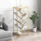 Metal Vertical Geometric Bookcase Contemporary Style Closed Back Shelf Clearhalo 'Bookcases' 'furn' 'furn_bookcases' 'Furniture' 'Office Furniture' 1200x1200_9713ac5c-45f6-4e7f-b1e6-ebf100426db2