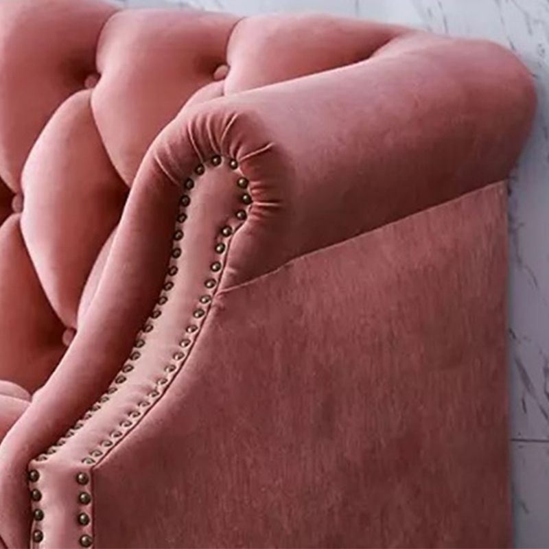 Canapé en velours canapé de bras roulé contemporain 37,40 "de haut pour l'appartement