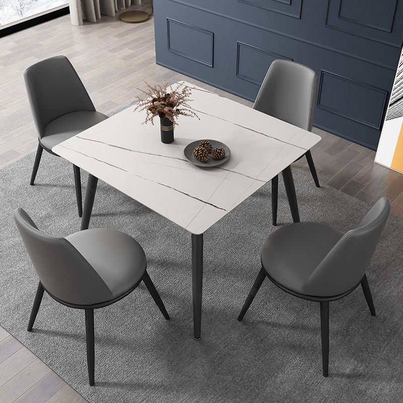Square Four-Color Dining Table Sintered Stone Table Industrial with 4 Legs Clearhalo ' dining_table' 'Dining Tables & Seating' 'Dining Tables' 'furn' 'furn_dining_table' 'Furniture' 'furniture_dining_table' 'Kitchen & Dining Furniture' 'kitchen&dining_furn' 'kitchen' 'kitchen_dining_table' 1200x1200_97162bfa-6574-483d-88e9-a700843ea389