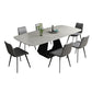 Minimalist Sintered Stone Dining Room Set with Rectangle Top and Pedestal Base Dining Furniture Clearhalo 'Dining Room Sets' 'Dining Tables & Seating' 'dining_room_set' 'furn' 'furn_dining_room_set' 'Furniture' 'furniture_dining_room_set' 'Kitchen & Dining Furniture' 'kitchen&dining_furn' 'kitchen' 1200x1200_9716b3ae-6508-471c-9b97-58808e81b79b