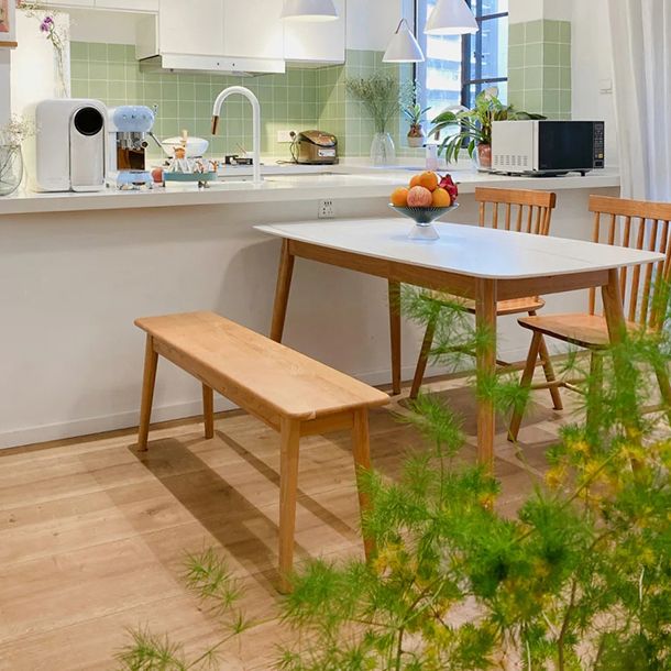 Contemporary White Rectangle Shape Table Sintered Stone Standard Dining Table for Kitchen Clearhalo ' dining_table' 'Dining Tables & Seating' 'Dining Tables' 'furn' 'furn_dining_table' 'Furniture' 'furniture_dining_table' 'Kitchen & Dining Furniture' 'kitchen&dining_furn' 'kitchen' 'kitchen_dining_table' 1200x1200_97180326-1a0c-4cee-9788-664da851ac32
