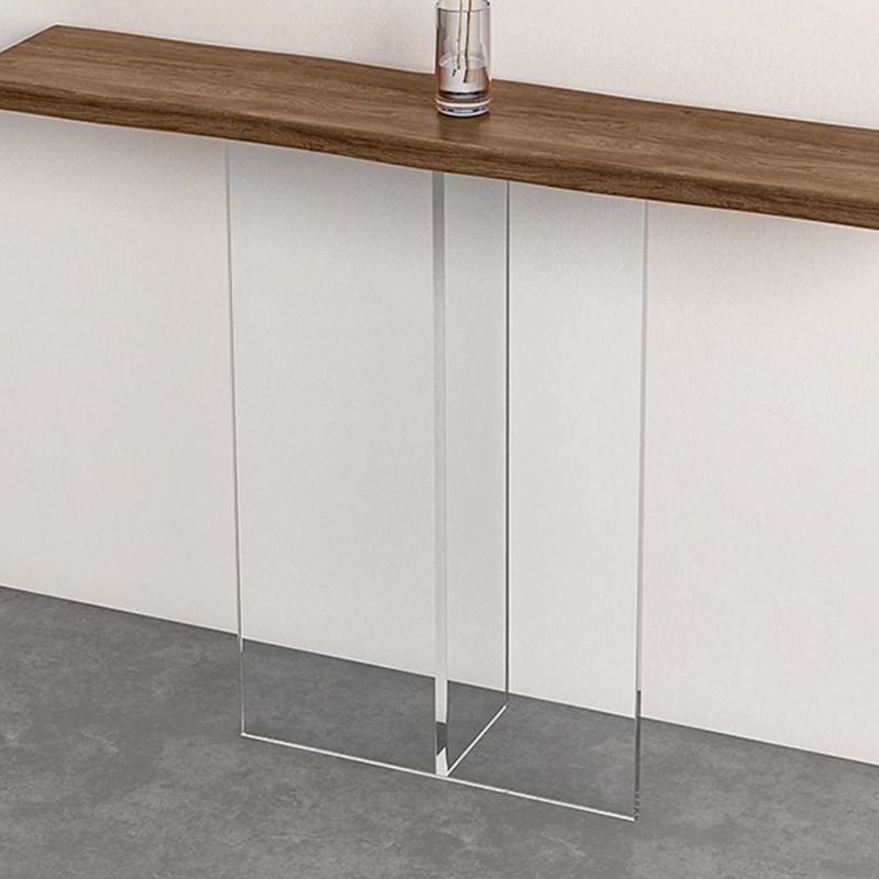 Contemporary Acrylic Console Table 11.8" W Rectangle End Table Clearhalo 'Console Tables' 'console_tables' 'Entry & Mudroom Furniture' 'furn' 'furn_console_tables' 'Furniture' 1200x1200_97195a37-9369-4061-a1e2-70d893667b02
