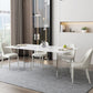 Modern White Dining Table Rectangle Sintered Stone Dining Table with Acrylic Base Clearhalo ' dining_table' 'Dining Tables & Seating' 'Dining Tables' 'furn' 'furn_dining_table' 'Furniture' 'furniture_dining_table' 'Kitchen & Dining Furniture' 'kitchen&dining_furn' 'kitchen' 'kitchen_dining_table' 1200x1200_9719bc24-8d81-48cf-a4e5-c7d25654db8a