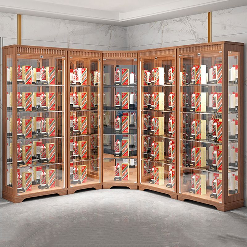 Armadio di vetro con mobile in vetro di gomma contemporanea con porte con porte