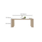 White Solid Wood Dining Table Rectangle Modern Dinner Table for Dining Room