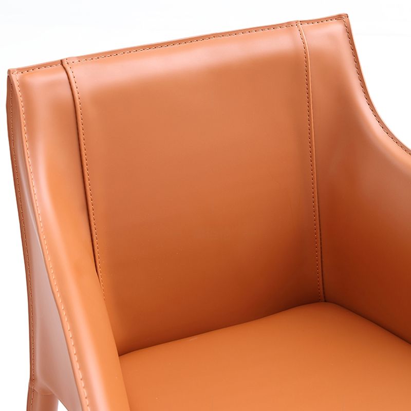 Faux Leather Dining Chairs Modern Dining Arm Chair for Kitchen Clearhalo 'Dining Chairs' 'Dining Tables & Seating' 'dining_chair' 'furn' 'furn_dining_chair' 'Furniture' 'Kitchen & Dining Furniture' 1200x1200_971d186d-acbe-4bc3-9808-bcb6bc4afd71