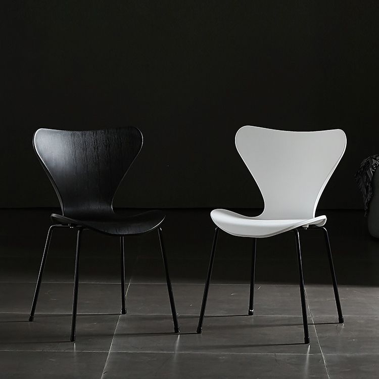 Wingback Dining Armless Chairs Indoor Dining Side Chairs with Metal Legs Clearhalo ' kitchen&dining_furn' 'Dining Chairs' 'Dining Tables & Seating' 'dining_chair' 'furn' 'furn_dining_chair' 'Furniture' 'furniture_dining_chair' 'Kitchen & Dining Furniture' 'kitchen' 1200x1200_971dc70b-9c03-4b58-8df3-655b0ac23bab