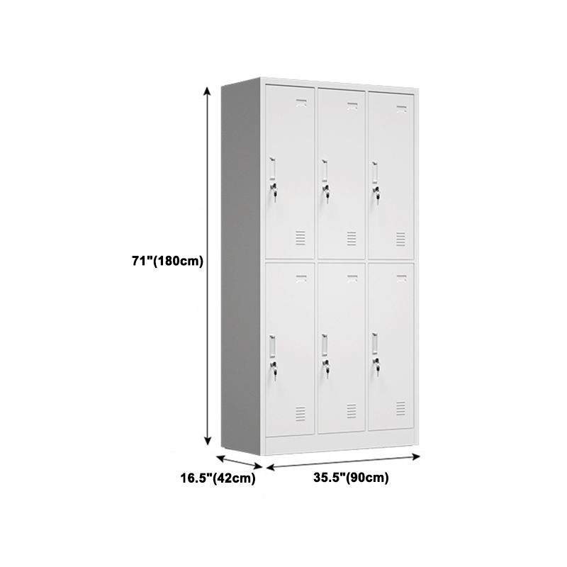 Modern Grey Storage Cabinet with Hinged Door Metal Cabinet for Bathroom Clearhalo 'Armoires & Wardrobes' 'armoires_wardrobes' 'Bedroom Furniture' 'furn' 'furn_armoires_wardrobes' 'Furniture' 1200x1200_971e018e-83d9-4e8d-bc80-ab346d83e6a7