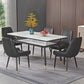 Metal and Slate Table Modern Minimalist Storage Rectangular Dining Table Clearhalo 'Dining Tables & Seating' 'Dining Tables' 'dining_table' 'furn' 'furn_dining_table' 'Furniture' 'Kitchen & Dining Furniture' 1200x1200_971e608e-e878-4d5a-815e-e7450c048616