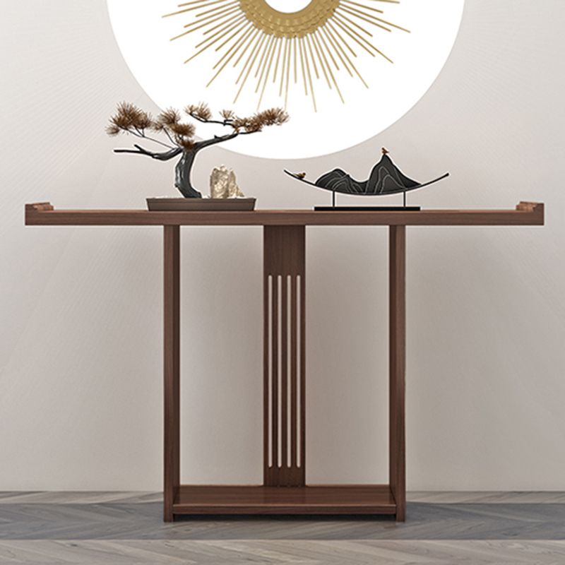 Tavolo da console contemporanea rettangolo tavolo da divano console in legno in nero/marrone/naturale