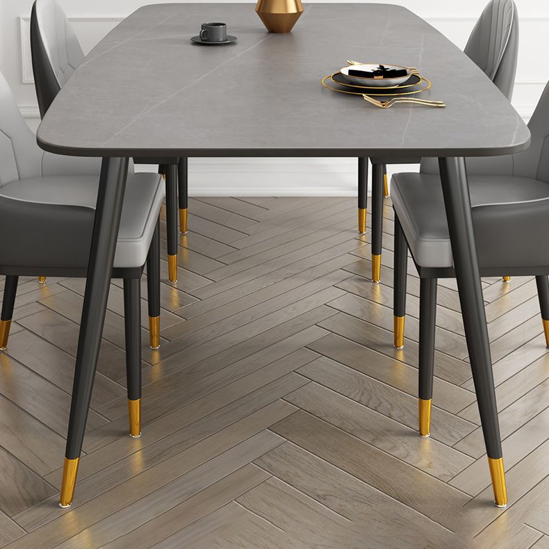 Sintered Stone Dining Table Traditional Luxury 4 Legs Dining Table Clearhalo 'Dining Tables & Seating' 'Dining Tables' 'dining_table' 'furn' 'furn_dining_table' 'Furniture' 'furniture_dining_table' 'Kitchen & Dining Furniture' 'kitchen' 'kitchen_dining_table' 1200x1200_9720218f-3a76-47a9-8793-1e2cd987e159