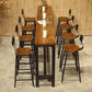 Solid Wood Bar Dining Table Industrial Rectangle Bar Table with Trestle Base in Black Clearhalo 'Bar Furniture' 'Bar Tables' 'bar_tables' 'furn' 'furn_bar_tables' 'Furniture' 'furniture_bar_tables' 'Kitchen & Dining Furniture' 1200x1200_9720dee2-b313-47bf-9b66-c97dc0063830
