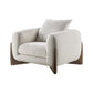 Modern Tuxedo Arm Standard Sofa Fabric Tight Back Sofa with Pillow