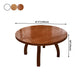 Modern Rubberwood Dinner Table Round 4 Legs Drop-Leaf Table for Home Use Clearhalo ' dining_table' 'Dining Tables & Seating' 'Dining Tables' 'furn' 'furn_dining_table' 'Furniture' 'furniture_dining_table' 'Kitchen & Dining Furniture' 'kitchen&dining_furn' 'kitchen' 'kitchen_dining_table' 1200x1200_9722f6a7-ff71-4929-93d1-bb5f6679ea9f